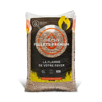 Granulés de bois premium - Gruchy - sacs de 15kg